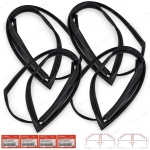 ชุด ยางสักหลาดร่องกระจกหน้า+หลัง 4 ชิ้น สีดำ สำหรับ Honda Civic Sedan ปี 1992-1995